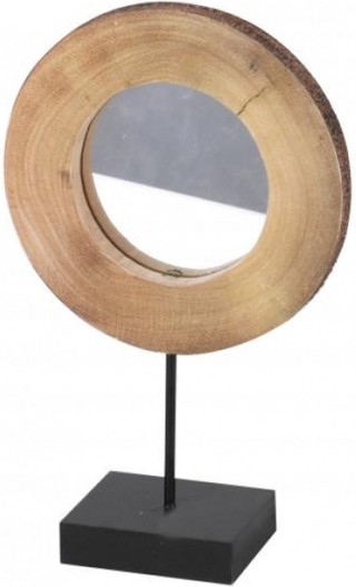 Επιτραπέζιος Καθρέφτης με Ξύλο και Μεταλλική Βάση 19 cm Natural Liv... Επιτραπέζιος Καθρέφτης με Ξύλο και Μεταλλική Βάση 19 cm Natural Liv...