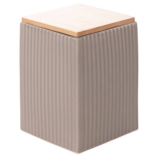 Villa dEste Home Μεγάλο δοχείο 1080 ml από γρανίτη με καπάκι μπαμπο...