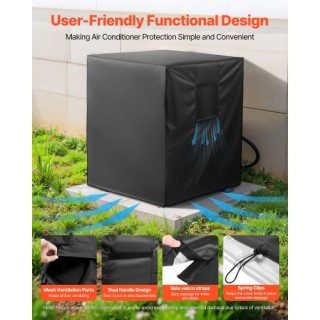 VEVOR Κάλυμμα Αir Conditioner Τριπλής Στρώσης 762x762x810 mm Αδιάβρ...