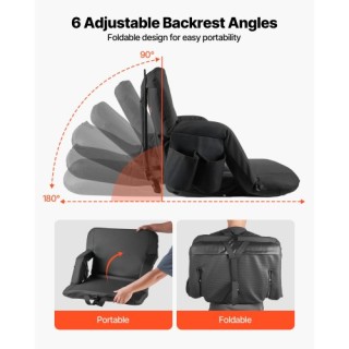 VEVOR Πτυσσόμενο Κάθισμα Σταδίου με Ρυθμιζόμενη Γωνία, Μαξιλάρι 69.... VEVOR Πτυσσόμενο Κάθισμα Σταδίου με Ρυθμιζόμενη Γωνία, Μαξιλάρι 69....