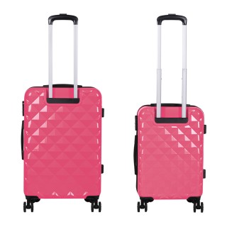 Galileo Σετ 2 φούξια βαλίτσες Diamond με 4 περιστρεφόμενες ρόδες 36...