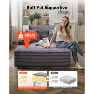 VEVOR Μοντέρνα Ταπετσαρισμένη Σεζλόνγκ 1240 mm με Μαξιλάρια για Σαλ... VEVOR Μοντέρνα Ταπετσαρισμένη Σεζλόνγκ 1240 mm με Μαξιλάρια για Σαλ...