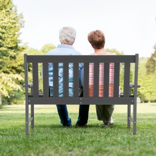 Costway Γκρι Πάγκος Κήπου από HDPE για 2-3 άτομα 132 x 65 x 91 εκ.... Costway Γκρι Πάγκος Κήπου από HDPE για 2-3 άτομα 132 x 65 x 91 εκ....