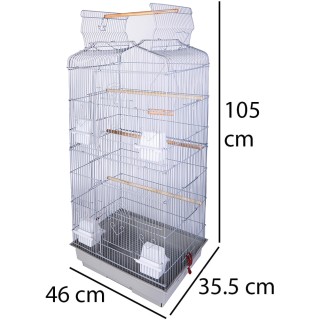 BAKAJI Κλουβί Πουλιών Γκρι για Παπαγάλους Αχώριστους με Ανοιγόμενη... BAKAJI Κλουβί Πουλιών Γκρι για Παπαγάλους Αχώριστους με Ανοιγόμενη...