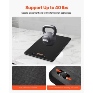 VEVOR Δίσκος Ολίσθησης Συσκευών 16 x 12 ιντσών για Καφετιέρα Μαύρο ...