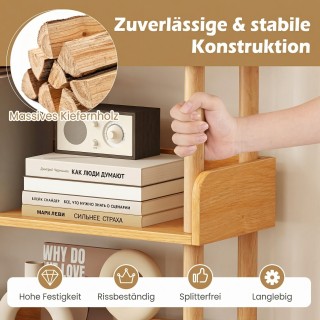 Costway Βιβλιοθήκη Δαπέδου με 4 Ανοιχτά Ράφια και Ξύλινο Σκελετό, 1... Costway Βιβλιοθήκη Δαπέδου με 4 Ανοιχτά Ράφια και Ξύλινο Σκελετό, 1...