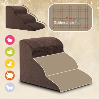 BAKAJI Καφέ Σκάλα για Κατοικίδια 3 Σκαλοπάτια για Γάτες και Σκύλου... BAKAJI Καφέ Σκάλα για Κατοικίδια 3 Σκαλοπάτια για Γάτες και Σκύλου...