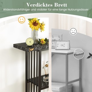 Costway Δίπεδο Κονσόλα με Μαύρο Μεταλλικό Σκελετό και Επιφάνεια Μαρ... Costway Δίπεδο Κονσόλα με Μαύρο Μεταλλικό Σκελετό και Επιφάνεια Μαρ...