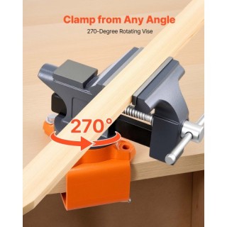 VEVOR Φορητή Μέγγενη 4.5, Με Περιστρεφόμενη Βάση 270°, Γρήγορη Απελ...