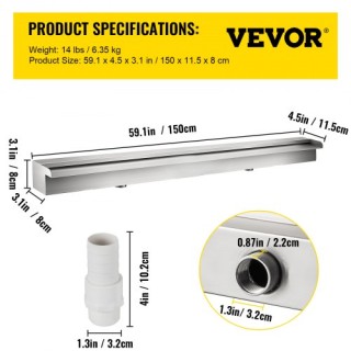 Διακοσμητικός Καταρράκτης Πισίνας από Ανοξείδωτο Ατσάλι για Κήπο κα... Διακοσμητικός Καταρράκτης Πισίνας από Ανοξείδωτο Ατσάλι για Κήπο κα...