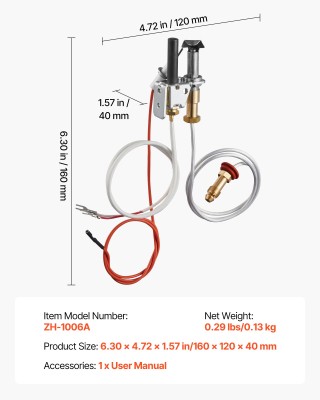 VEVOR Σετ Συναρμολόγησης Πιλοτικού Αερίου για Εστία, Φυσικό Αέριο, ... VEVOR Σετ Συναρμολόγησης Πιλοτικού Αερίου για Εστία, Φυσικό Αέριο, ...