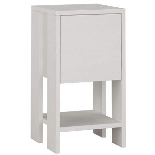 BAKAJI Κομοδίνο Ντουλάπι με 2 Ράφια και Πόρτα Λευκό Ξύλινο Μοντέρνο...