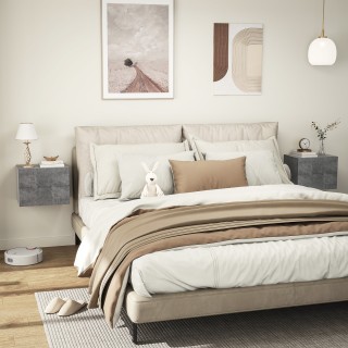 HOMCOM Σετ 2 Επιτοίχιων Κομοδίνων με 2 Συρτάρια Μοντέρνα και Εξοικο... HOMCOM Σετ 2 Επιτοίχιων Κομοδίνων με 2 Συρτάρια Μοντέρνα και Εξοικο...