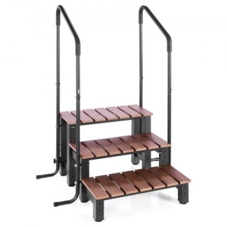 VEVOR Τρίσκαλη Ανθεκτική Σκάλα Υδρομασάζ με Χειρολαβή - KCL011 (Καφ...