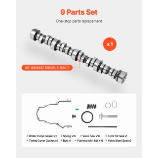 VEVOR Σετ Εξαρτημάτων Εκκεντροφόρου με Φλάντζα Χρονομέτρου και Ράβδ...