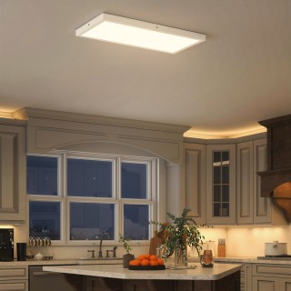 HOMCOM Σετ 2 Λεπτών και Μινιμαλιστικών LED Φωτιστικών Οροφής με Ρυθ...