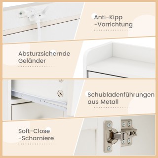 Τουαλέτα Μακιγιάζ με Ενσωματωμένο Σταθμό Φόρτισης και LED Καθρέφτη ... Τουαλέτα Μακιγιάζ με Ενσωματωμένο Σταθμό Φόρτισης και LED Καθρέφτη ...