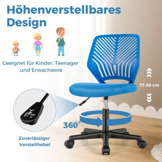 Παιδική καρέκλα γραφείου Χρώματος Μπλε COSTWAY  CB10620BL