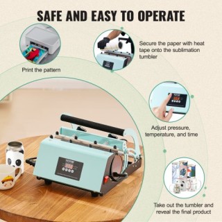 Πρέσα Θερμότητας VEVOR για Κούπες 11-30oz Πράσινη  SDKKBJAYAJXSU9GD9V2