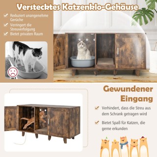 Costway Πολυλειτουργικό Έπιπλο Γάτας με Κρυφή Τουαλέτα και Ξύστρα, ... Costway Πολυλειτουργικό Έπιπλο Γάτας με Κρυφή Τουαλέτα και Ξύστρα, ...