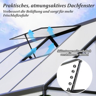 Costway Περπατήσιμο Θερμοκήπιο Κήπου με Κάλυμμα PVC & Πλαίσιο Αλουμ...