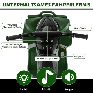 Costway  Παιδικό Quad Ηλεκτρικό Όχημα 4-8 Ετών με Ρεαλιστικό Σχεδια...