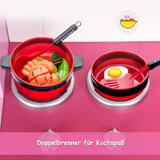 Costway  Ξύλινο Σετ Κουζίνας Παιχνιδιού με Ρεαλιστικές Συσκευές και...