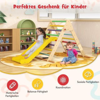 Costway Σετ Αναρρίχησης Pikler με Τσουλήθρα και Πτυσσόμενη Σκάλα γι...