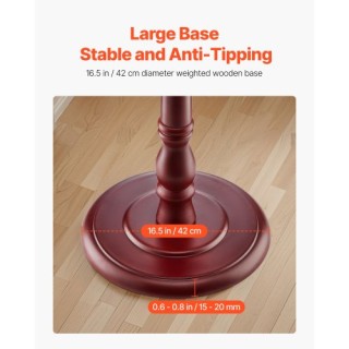 VEVOR Ξύλινη Κρεμάστρα Ρούχων με Σταθερή Μεγάλη Βάση & 11 Άγκιστρα ...