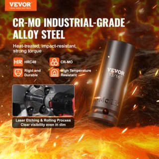 VEVOR  Σετ Καρυδάκια 130τμχ 6-Σημείων 3/8 & 1/2 με Καρυδοκατσάβιδο ...