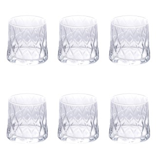 Villa dEste Home Σετ 6 Ποτηριών Νερού 370 ml με Ανάγλυφη Επιφάνεια ...