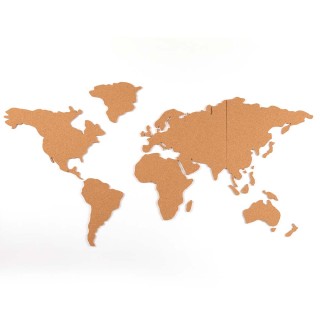 BAKAJI  Αυτοκόλλητος Πίνακας Ανακοινώσεων από Φελλό σε Σχήμα Παγκόσ...