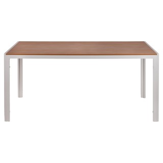 Galileo Εξωτερικό τραπέζι 160x90 cm με σανίδες ξύλου από λευκό και ...