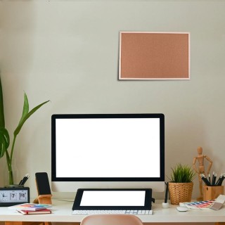 BAKAJI  Ορθογώνιος Πίνακας από Φελλό με Ξύλινο Πλαίσιο για τον Τοίχ...