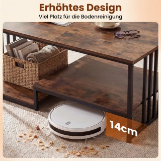 Costway Ορθογώνιο τραπεζάκι σαλονιού με 2 ράφια και ανθεκτικό μεταλ... Costway Ορθογώνιο τραπεζάκι σαλονιού με 2 ράφια και ανθεκτικό μεταλ...