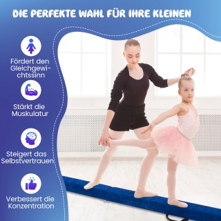 Costway 270 εκ. Πτυσσόμενη Δοκός Ισορροπίας για Παιδιά με Χειρολαβή...