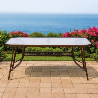 Galileo Εξωτερικό τραπέζι 150x90 cm από ανθρακούχο χάλυβα με επάνω ... Galileo Εξωτερικό τραπέζι 150x90 cm από ανθρακούχο χάλυβα με επάνω ...