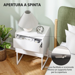 HOMCOM Μοντέρνο Κομοδίνο 2 Συρταριών με Πίεση, MDF & Ατσάλι, 40x30x... HOMCOM Μοντέρνο Κομοδίνο 2 Συρταριών με Πίεση, MDF & Ατσάλι, 40x30x...