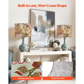 VEVOR Σετ 2 Στρογγυλά Καπέλα Λάμπας 13x13x10 εκ. (Σκούρο Λουλουδάτο... VEVOR Σετ 2 Στρογγυλά Καπέλα Λάμπας 13x13x10 εκ. (Σκούρο Λουλουδάτο...