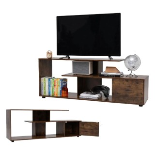 Costway Πολυλειτουργική Βάση Τηλεόρασης με Ασύμμετρο Σχεδιασμό για ... Costway Πολυλειτουργική Βάση Τηλεόρασης με Ασύμμετρο Σχεδιασμό για ...