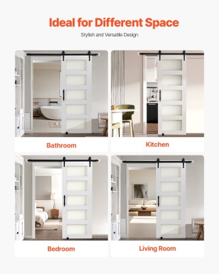 VEVOR Υπόσυρτη Πόρτα Στάβλου, 762 x 2134mm, MDF Πάνελ Υψηλής Αντοχή...