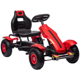 HOMCOM Παιδικό Ποδήλατο Go Kart 121x58x61 εκ, Κόκκινο 370-276V00RD