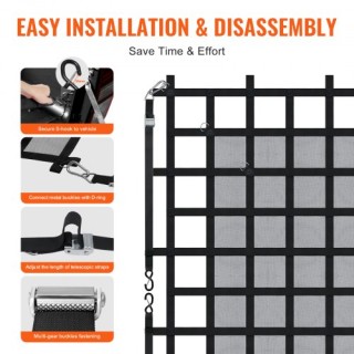 VEVOR  Βαρύ Καθαρό Φορτίο 72 x 57 Ρυθμιζόμενοι Γάντζοι  HWGDWYMESHW...