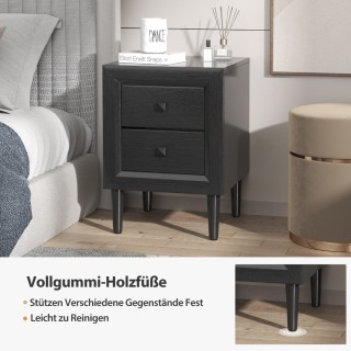 Costway Σετ 2 τεμαχίων κομοδίνα ξύλινο βοηθητικό τραπέζι με 2 συρτά... Costway Σετ 2 τεμαχίων κομοδίνα ξύλινο βοηθητικό τραπέζι με 2 συρτά...