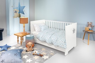 Guy Laroche Σετ 3τμχ Βρεφικά Σεντόνια Paw Ciel 115x170, 1110092224148