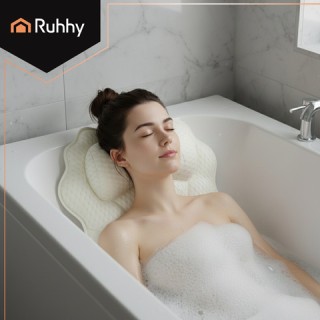 Ruhhy Relax Μαξιλάρι Μπάνιου με Βεντούζες για Χαλάρωση στην Μπανιέρ...