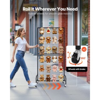 VEVOR Πλέγμα Τοίχου με Ρόδες & Γάντζους LSWGQ7080INCADLXP001V0