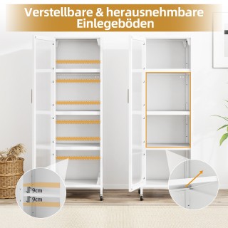 Costway Πολυλειτουργικό Ντουλάπι Κουζίνας με Ρυθμιζόμενα Ράφια  141...