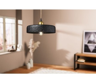 Ostaria Μαύρο και Χρυσό Κρεμαστό Φωτιστικό Τσιμέντου και Μετάλλου P...