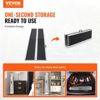 Ράμπα Αλουμινίου VEVOR 10ft, 800lbs, Αναδιπλούμενη για Καροτσάκια &... Ράμπα Αλουμινίου VEVOR 10ft, 800lbs, Αναδιπλούμενη για Καροτσάκια &...